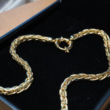 Colar Cordão Malha Palmeira Bold Em Ouro Amarelo 47Cm