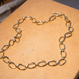 Colar Cordão Elos Large Em Ouro Amarelo 45,5Cm