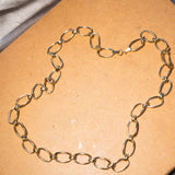 Colar Cordão Elos Large Em Ouro Amarelo 45,5Cm