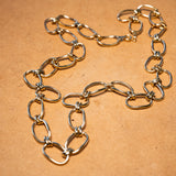 Colar Cordão Elos Large Em Ouro Amarelo 45,5Cm