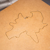 Colar Cordão Elo Português Delicado Em Ouro Amarelo 45,5 Cm