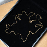 Colar Cordão Elo Português Delicado Em Ouro Amarelo 45,5 Cm