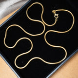 Colar Cordão Rabo De Rato Em Ouro Amarelo 52Cm