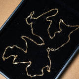 Colar Cordão Malha Singapura Em Ouro Amarelo 56 CM