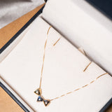 Colar Cordao Veneziana Coração Em Ouro Amarelo 50,5Cm