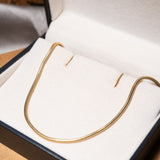 Colar Cordão Rabo De Rato Em Ouro Amarelo 42Cm