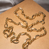 Colar bold de elos portugueses em ouro amarelo com 79cm de comprimento e 0.9cm de espessura.