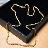 Colar Cordão Trançado Em Ouro Amarelo 46,5Cm