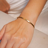 Pulseira Bracelete Thin Em Ouro Amarelo 3mm