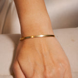 Pulseira Bracelete Thin Em Ouro Amarelo 3mm
