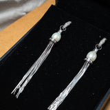 Brinco Pendente Queen Franjas Ouro Branco E Diamantes