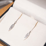 Brinco Vivara Anzol Penas Em Ouro Branco E Diamantes