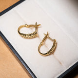 Brinco Argolinha Shell Em Ouro Amarelo E Diamantes
