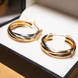 Brinco Argolas Inspire Em Ouro Amarelo, Branco e Rosê