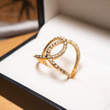 Anel Bold Chanel Em Ouro Amarelo E Diamantes