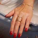 Anel Bold Chanel Em Ouro Amarelo E Diamantes