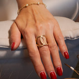 Anel Bold Chanel Em Ouro Amarelo E Diamantes