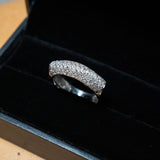 Anel Pavê Bright Em Ouro Branco E Diamantes