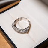 Anel Pavê Bright Em Ouro Branco E Diamantes