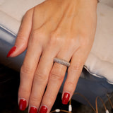 Anel Pavê Bright Em Ouro Branco E Diamantes