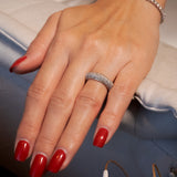 Anel Pavê Bright Em Ouro Branco E Diamantes