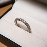 Anel Aliança Inteira Em Ouro Branco E Diamantes 1,68 Cts