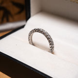 Anel Aliança Inteira Em Ouro Branco E Diamantes 1,68 Cts