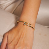 Pulseira Bracelete Rígido Prego Em Ouro Amarelo