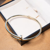 Pulseira Bracelete Rígido Prego Em Ouro Amarelo