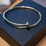Pulseira Bracelete Rígido Prego Em Ouro Amarelo