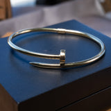 Pulseira Bracelete Rígido Prego Em Ouro Amarelo