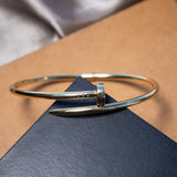 Pulseira Bracelete Rígido Prego Em Ouro Amarelo