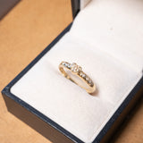 Anel Princess Coração Em Ouro Amarelo E Diamantes