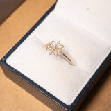 Anel Fadinha Flor Em Ouro Amarelo E Diamantes