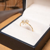 Anel Fadinha Flor Em Ouro Amarelo E Diamantes