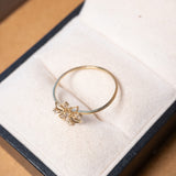 Anel Fadinha Flor Em Ouro Amarelo E Diamantes