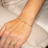 Pulseira Cartier Em Ouro Amarelo E Pérolas 6Mm