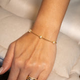 Pulseira Cartier Em Ouro Amarelo E Pérolas 6Mm