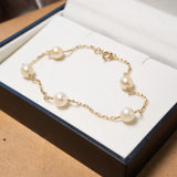 Pulseira Cartier Em Ouro Amarelo E Pérolas 6Mm