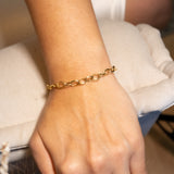 Pulseira Elos Em Ouro Amarelo 18,5 Cm