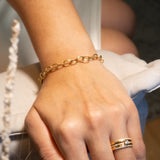 Pulseira Elos Em Ouro Amarelo 18,5 Cm