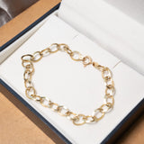 Pulseira Elos Em Ouro Amarelo 18,5 Cm