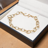 Pulseira Elos Em Ouro Amarelo 18,5 Cm