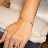 Pulseira Trançada Em Ouro Amarelo 18 Cm