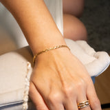 Pulseira Trançada Em Ouro Amarelo 18 Cm
