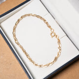 Pulseira Trançada Em Ouro Amarelo 18 Cm
