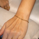 Pulseira Elos Delicada Em Ouro Amarelo 19 Cm