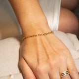 Pulseira Elos Delicada Em Ouro Amarelo 19 Cm
