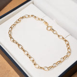 Pulseira Elos Delicada Em Ouro Amarelo 19 Cm