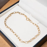 Pulseira Elos Delicada Em Ouro Amarelo 19 Cm